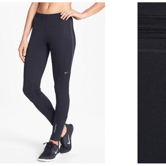 nike dri fit running leggings with zipper ankle